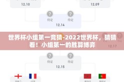 世界杯小组第一竞猜-2022世界杯，猜猜看！小组第一的胜算博弈