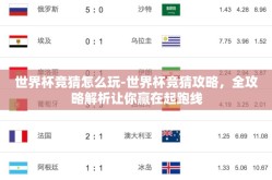 世界杯竞猜怎么玩-世界杯竞猜攻略，全攻略解析让你赢在起跑线