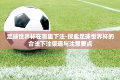 足球世界杯在哪里下注-探索足球世界杯的合法下注渠道与注意要点