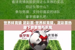 世界杯竞猜 足彩票-世界杯竞猜，足彩票热潮下的激情与乐趣