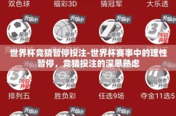 世界杯竞猜暂停投注-世界杯赛事中的理性暂停，竞猜投注的深思熟虑