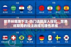 世界杯哪里下注-热门话题深入探究，世界杯期间的投注选择与理性思维
