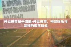开云体育是干啥的-开云体育，构建娱乐与竞技的数字桥梁