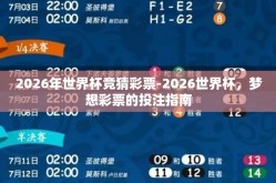 2026年世界杯竞猜彩票-2026世界杯，梦想彩票的投注指南