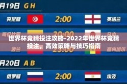 世界杯竞猜投注攻略-2022年世界杯竞猜投注，高效策略与技巧指南