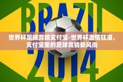 世界杯足球竞猜支付宝-世界杯激情狂潮，支付宝里的足球竞猜新风尚