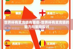 世界杯有奖竞猜有哪些-世界杯有奖竞猜的魅力与策略探讨