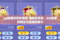 qq炫舞世界杯竞猜-燃情世界杯，QQ炫舞的舞台与竞猜的魅力