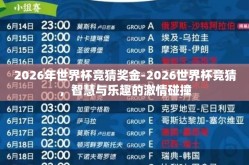 2026年世界杯竞猜奖金-2026世界杯竞猜，智慧与乐趣的激情碰撞