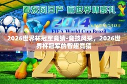 2026世界杯冠军竞猜-竞技风采，2026世界杯冠军的智趣竞猜