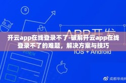 开云app在线登录不了-破解开云app在线登录不了的难题，解决方案与技巧
