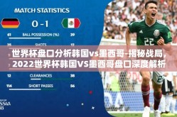 世界杯盘口分析韩国vs墨西哥-揭秘战局，2022世界杯韩国VS墨西哥盘口深度解析