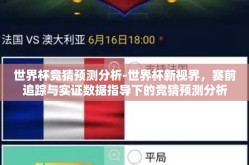 世界杯竞猜预测分析-世界杯新视界，赛前追踪与实证数据指导下的竞猜预测分析