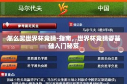 怎么买世界杯竞猜-指南，世界杯竞猜零基础入门秘笈