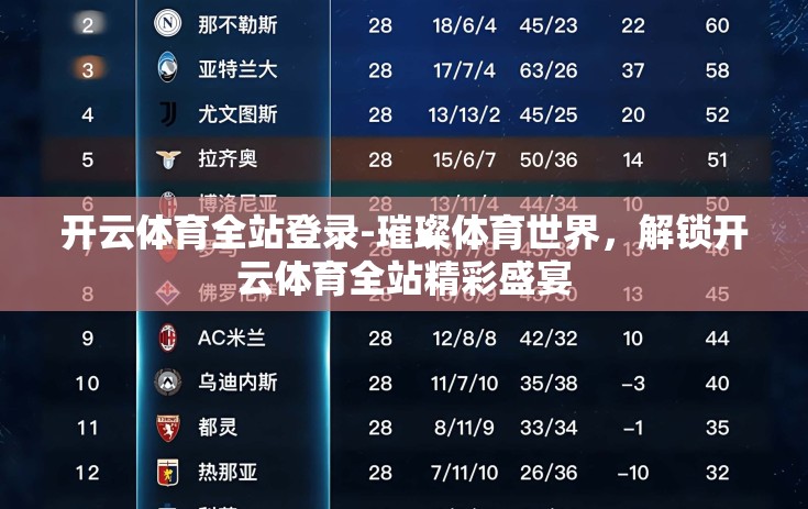 开云体育全站登录-璀璨体育世界，解锁开云体育全站精彩盛宴