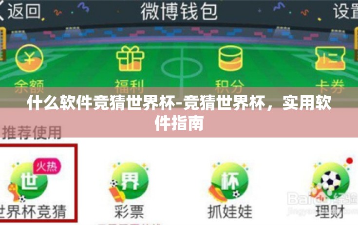 什么软件竞猜世界杯-竞猜世界杯，实用软件指南
