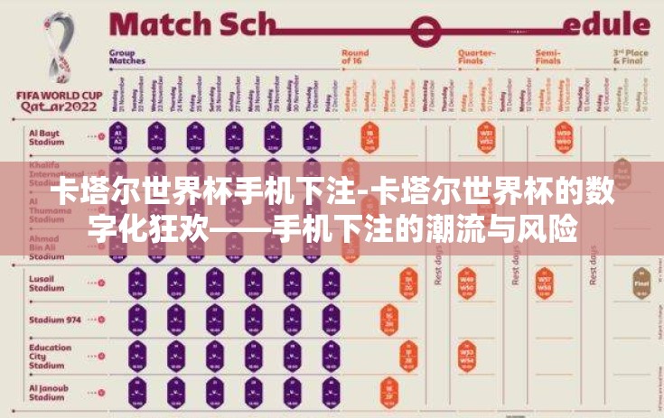 卡塔尔世界杯手机下注-卡塔尔世界杯的数字化狂欢——手机下注的潮流与风险