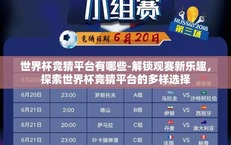 世界杯竞猜平台有哪些-解锁观赛新乐趣，探索世界杯竞猜平台的多样选择