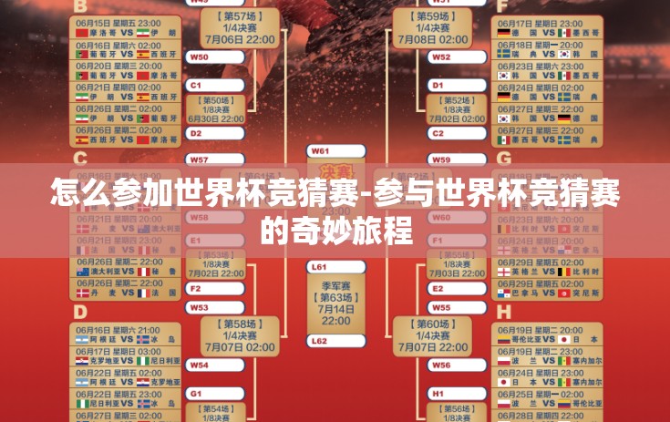 怎么参加世界杯竞猜赛-参与世界杯竞猜赛的奇妙旅程 怎么参加世界杯竞猜赛-参与世界杯竞猜赛的奇妙旅程