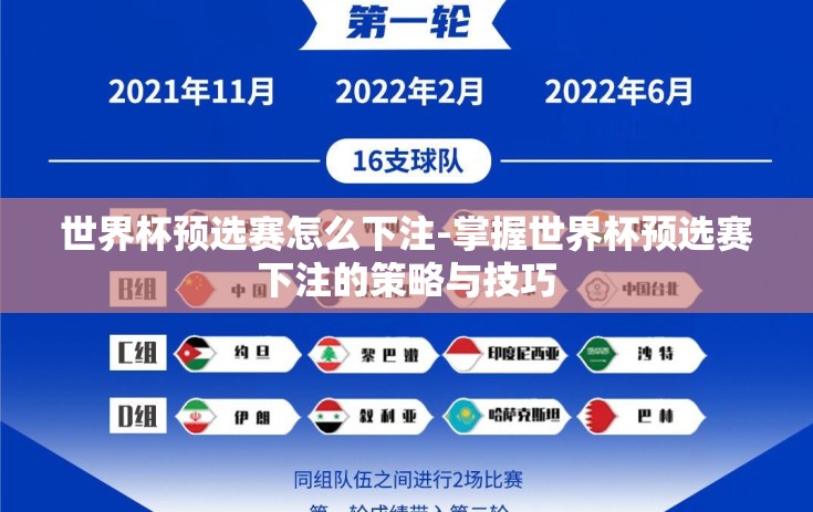 世界杯预选赛怎么下注-掌握世界杯预选赛下注的策略与技巧