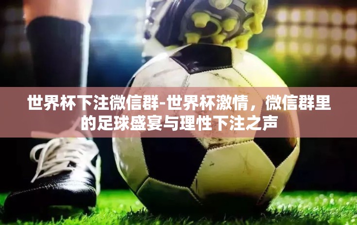 世界杯下注微信群-世界杯激情，微信群里的足球盛宴与理性下注之声