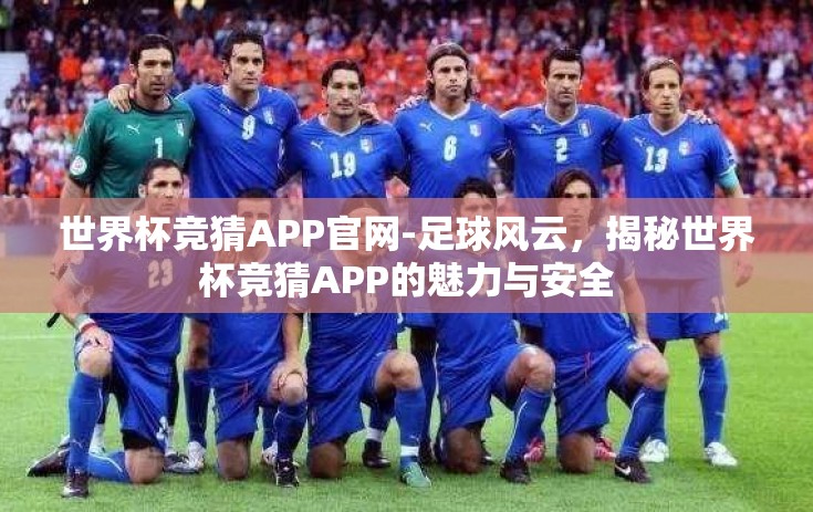 世界杯竞猜APP官网-足球风云，揭秘世界杯竞猜APP的魅力与安全