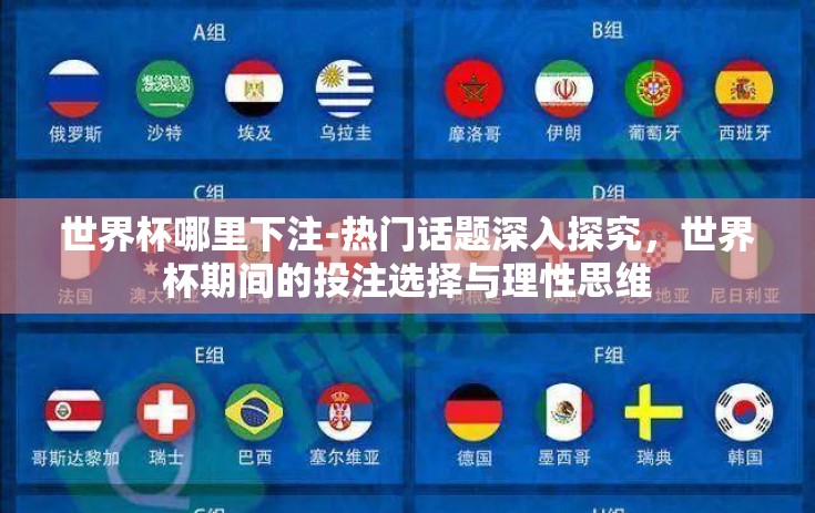 世界杯哪里下注-热门话题深入探究，世界杯期间的投注选择与理性思维