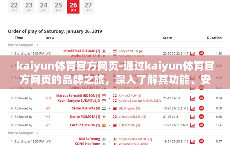 kaiyun体育官方网页-通过kaiyun体育官方网页的品牌之旅，深入了解其功能、安全性与未来趋势