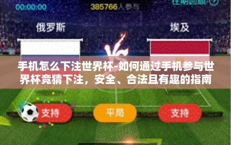 手机怎么下注世界杯-如何通过手机参与世界杯竞猜下注，安全、合法且有趣的指南